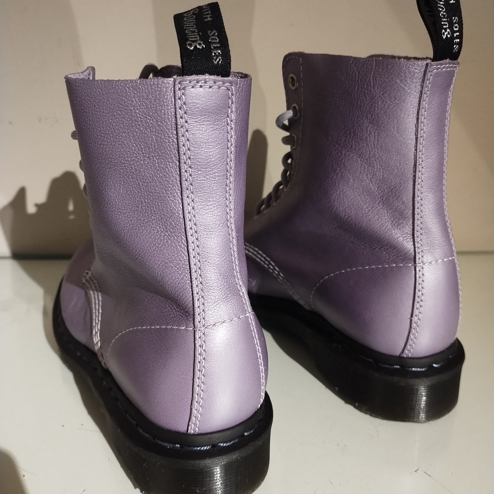 Dr. Martens 1460 Pascal Lavender Metallic Virginia Diva Boots - Picture 4 of 7